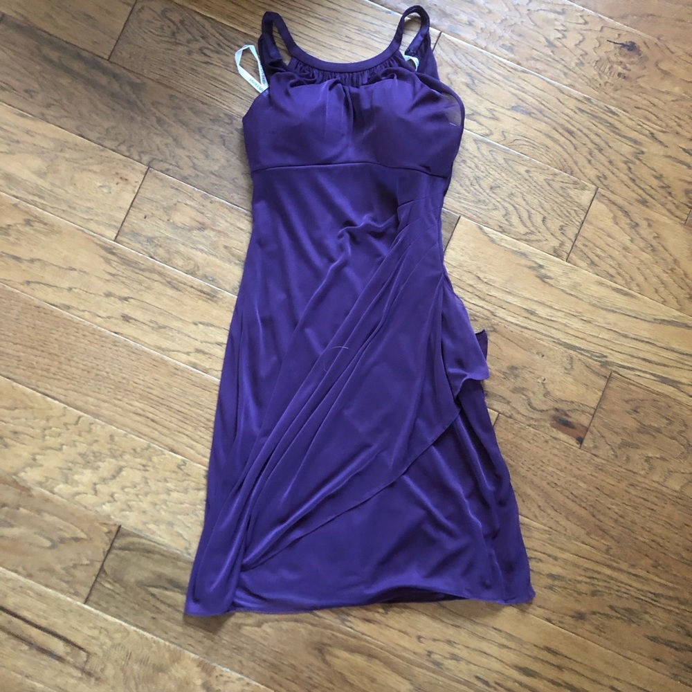 David’s Bridal Plum, size 0, halter dress